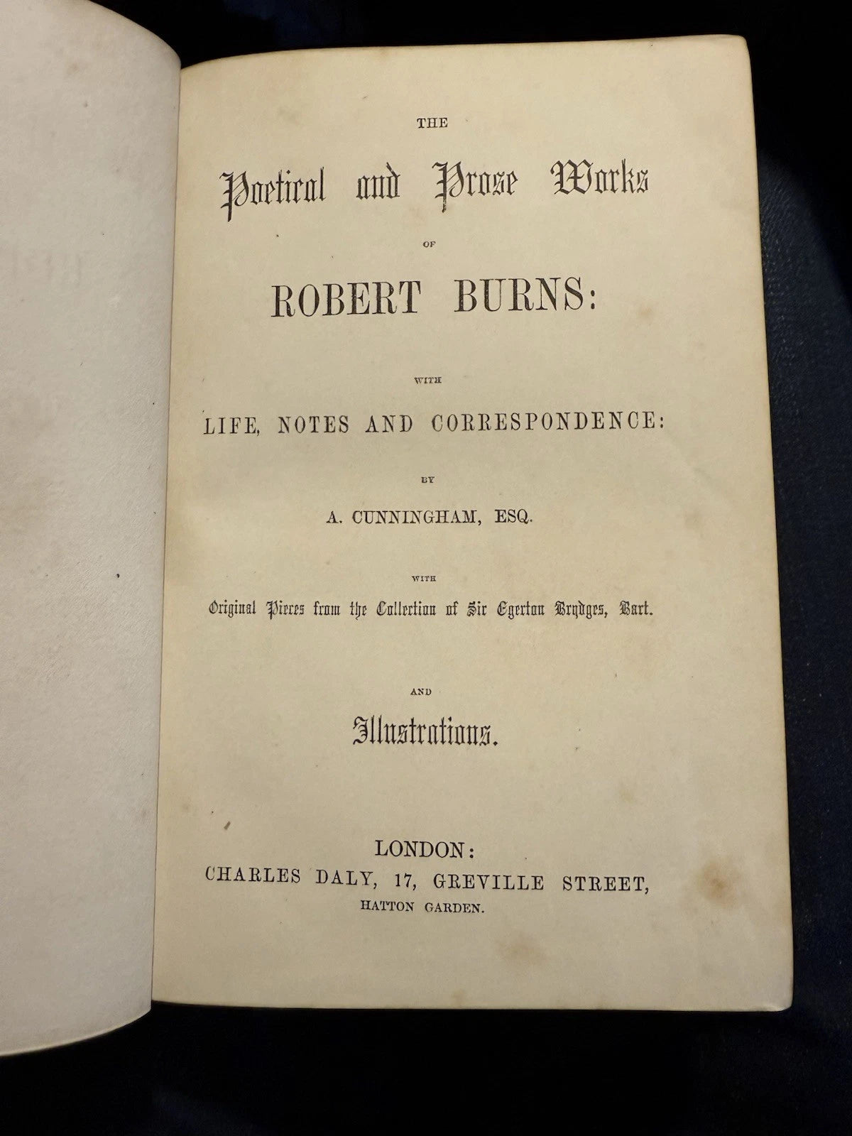 c1870 Poetical and Prose Works of Robert Burns : Lovely Decorative Binding