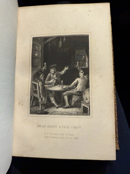 c1870 Poetical and Prose Works of Robert Burns : Lovely Decorative Binding