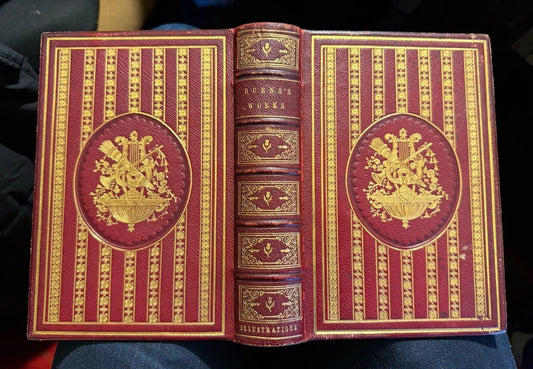 c1870 Poetical and Prose Works of Robert Burns : Lovely Decorative Binding
