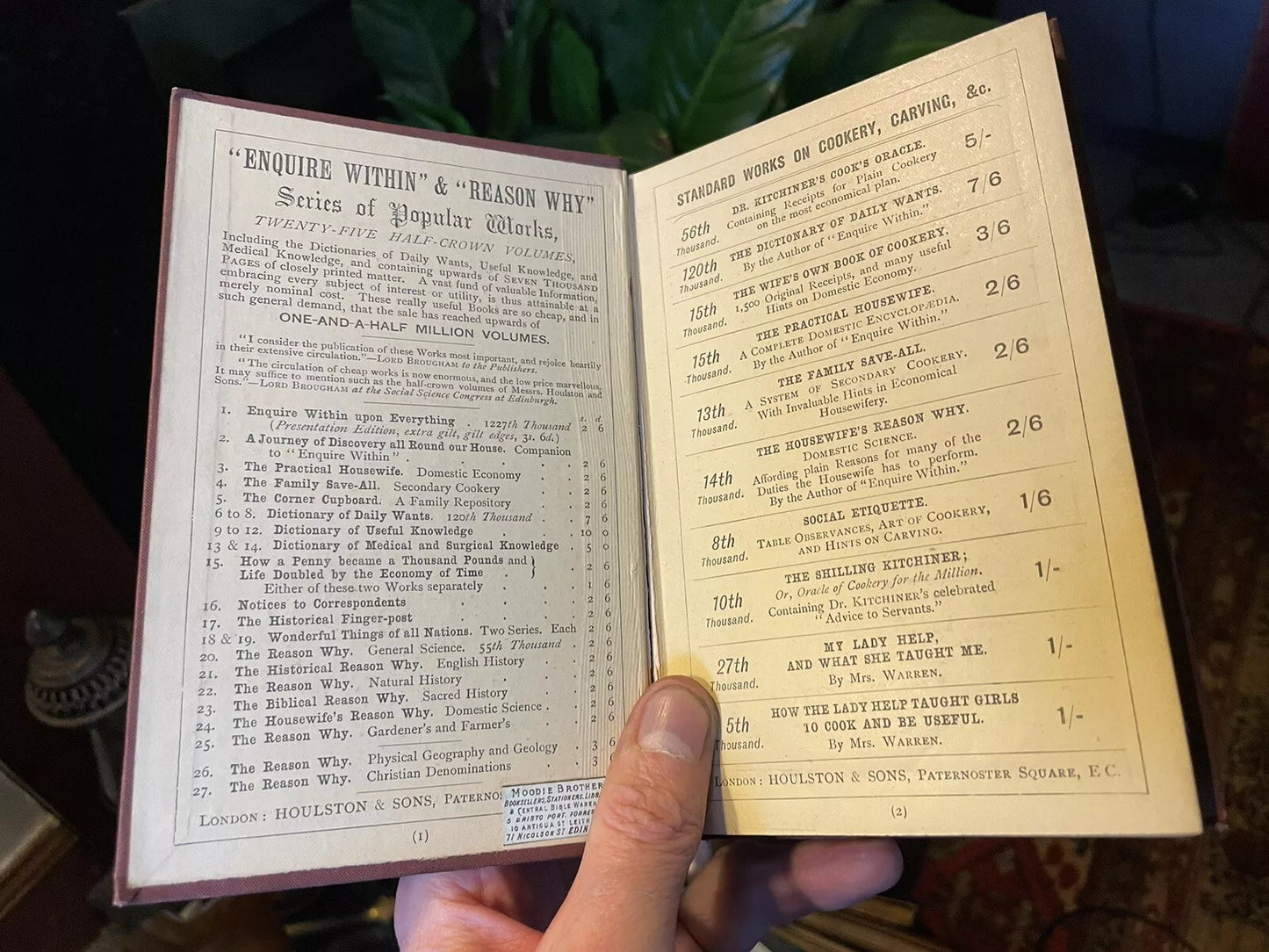 c1875 The Butler ; His Duties and how to Perform Them : Household Management