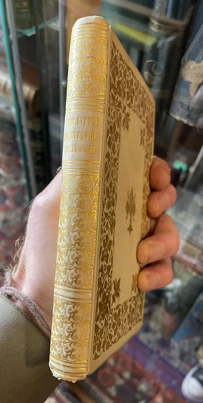 1899 The Little Flowers of St Francis : Beautiful Vellum Gilt Binding