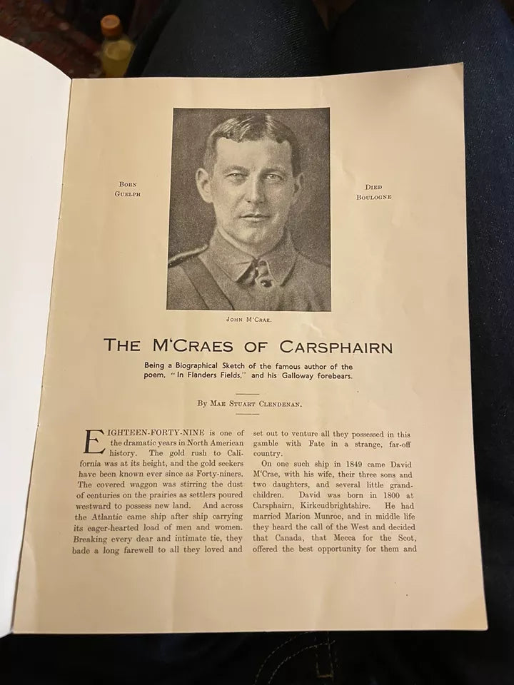 The M'Craes of Carsphairn (MacRae) In Flanders Field : Scotland Family History