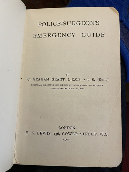 1907 Police Surgeons Emergency Guide : Poisoning : Inquests