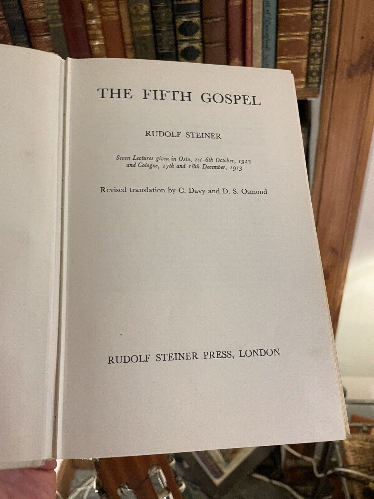 Rudolf Steiner THE FIFTH GOSPEL Seven Lectures Given in Oslo & Cologne 1913