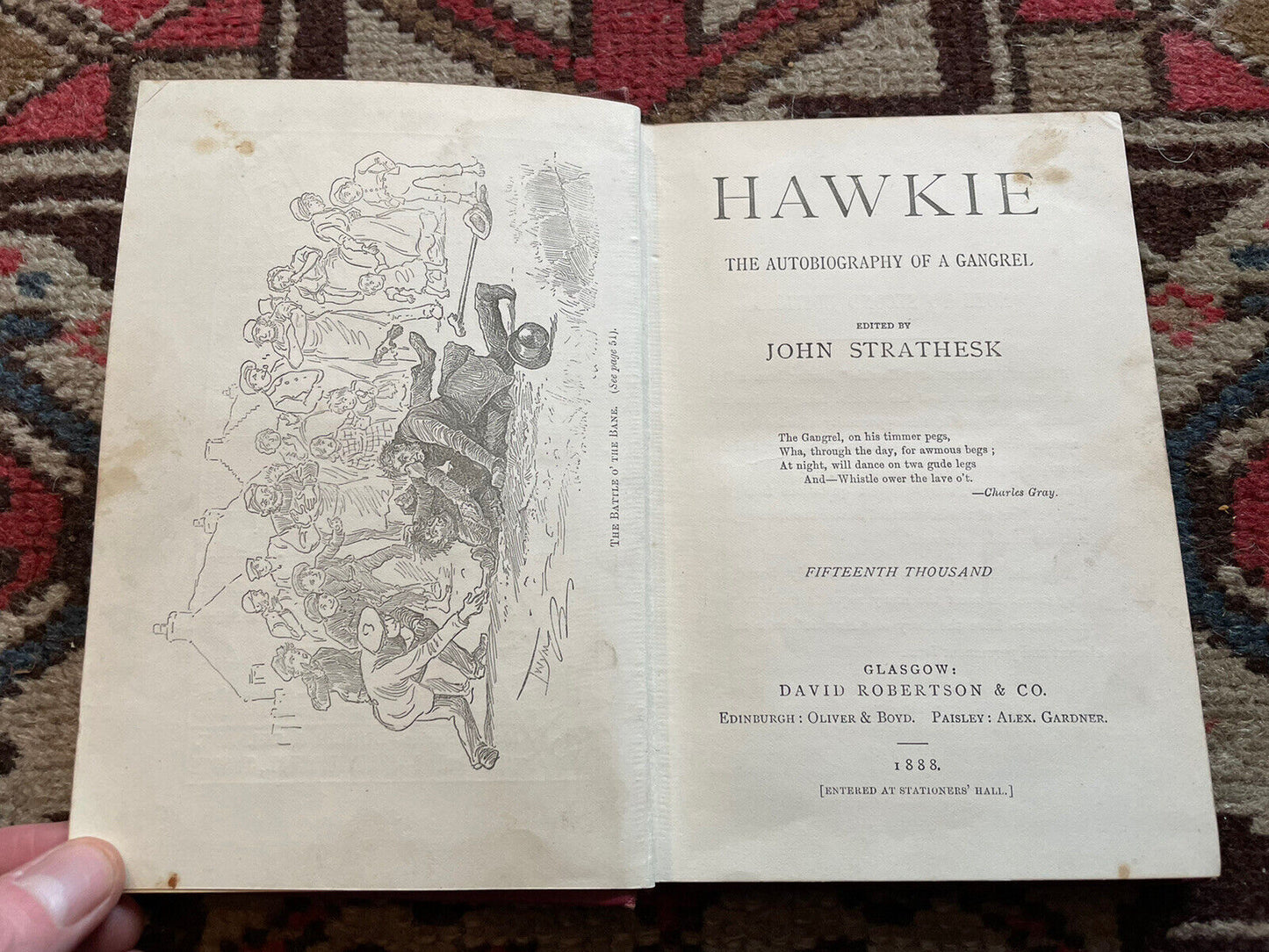 1888 Hawkie :The Autobiography of a Gangrel (Glasgow Beggar, Street Orator & Wit