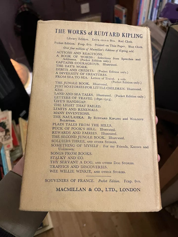 Rudyard Kipling : A Diversity of Creatures : 1st Edition 1917 in Dust jacket