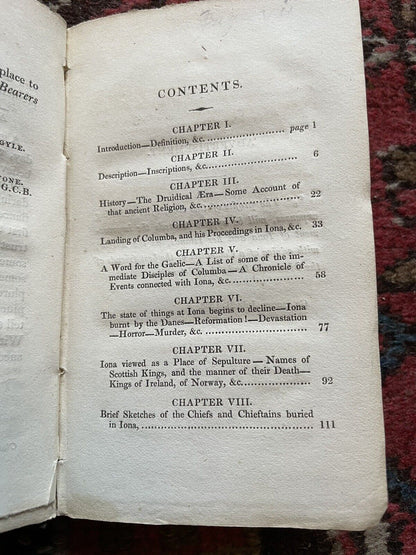 1833 Maclean's Historical Account of Iona : Druidical Era : St Columba Scotland