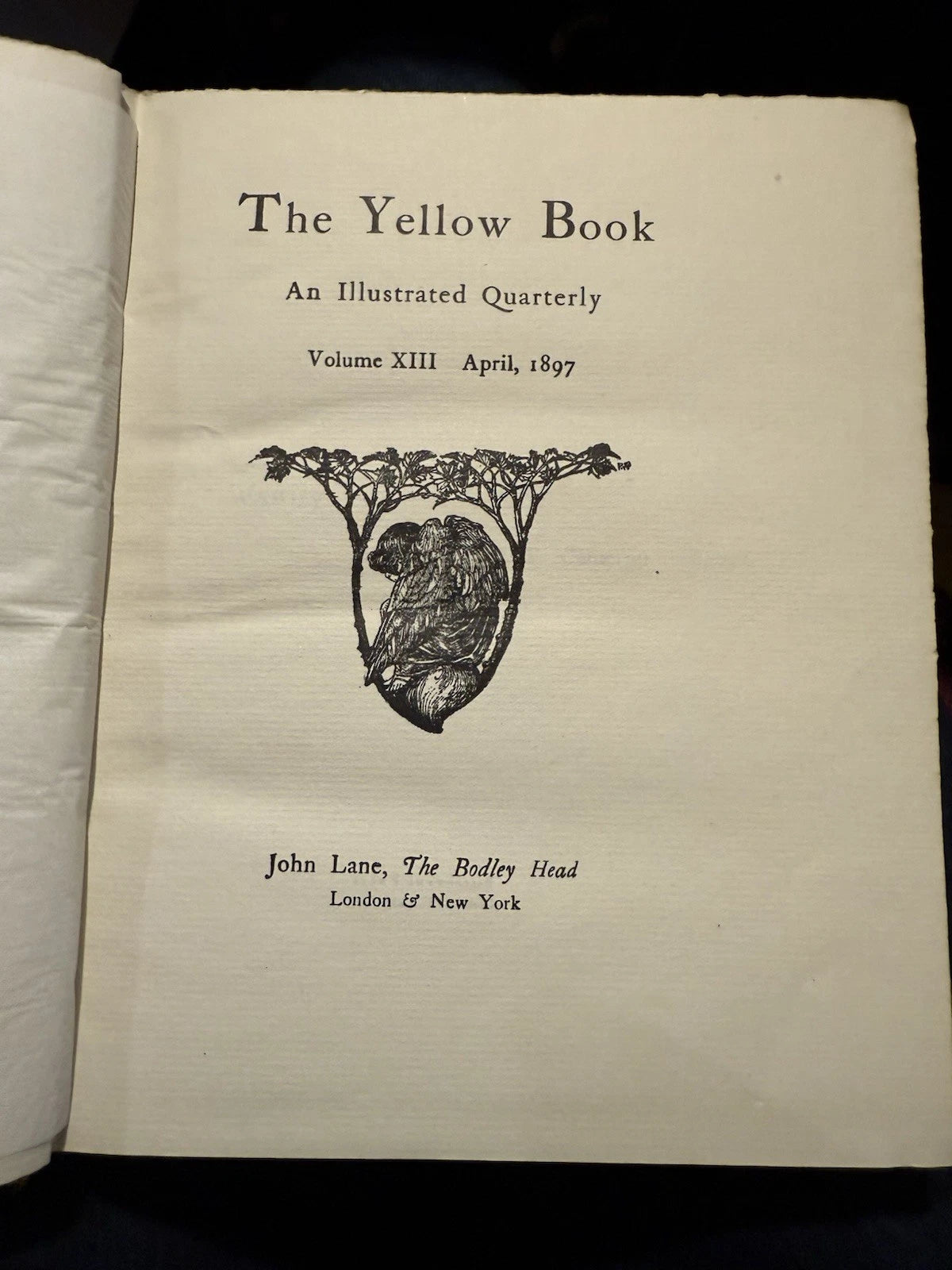The Yellow Book (Volume 13) Ap 1897 Illustrated Quarterly Katharine Cameron XIII