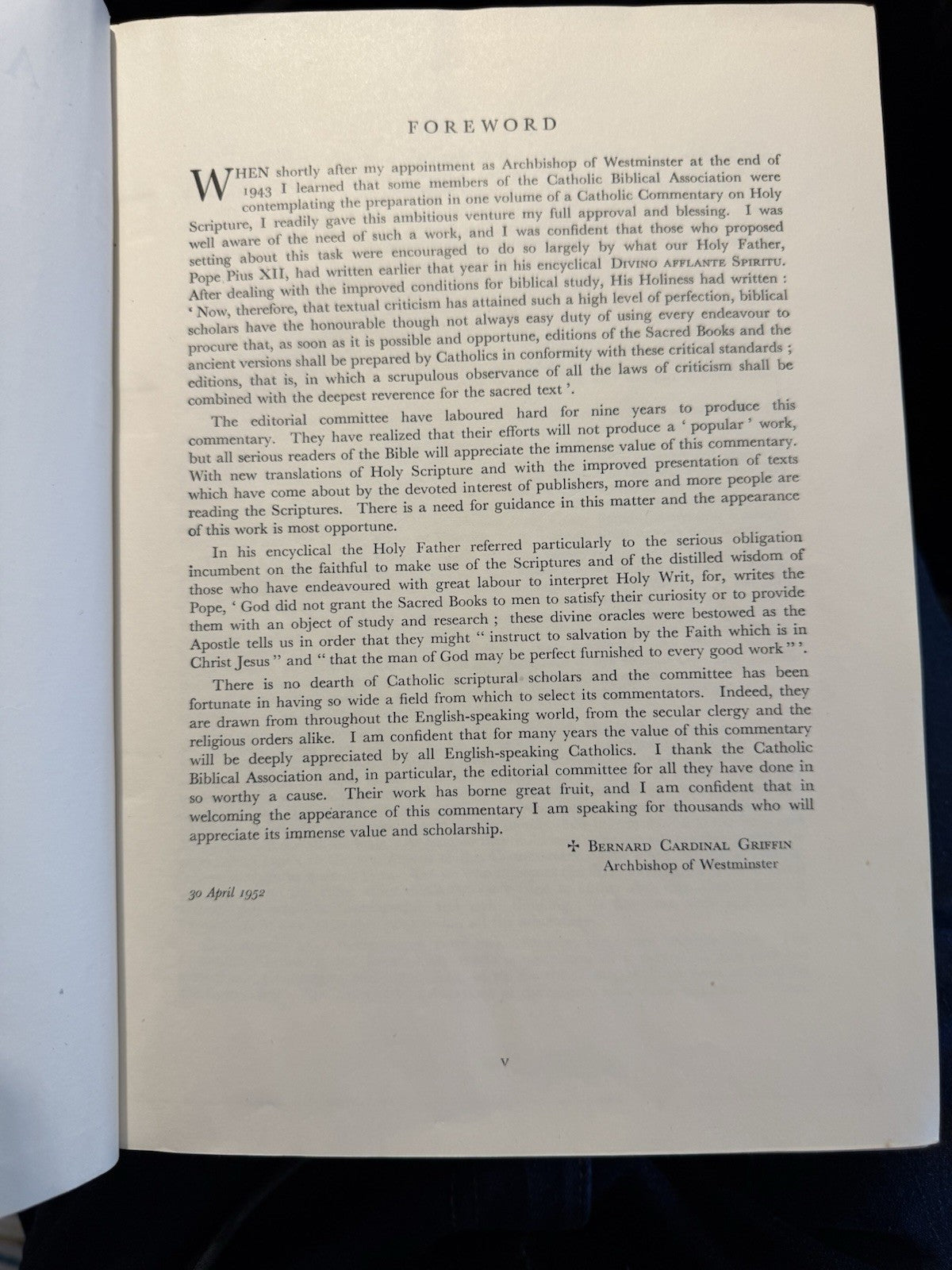 A Catholic Commentary on Holy Scripture : D. B. Orchard Et Al : 1953