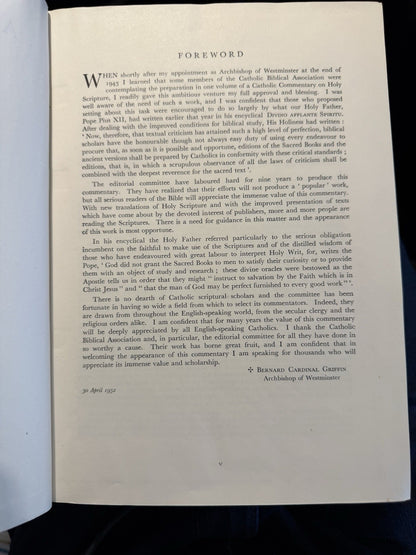 A Catholic Commentary on Holy Scripture : D. B. Orchard Et Al : 1953