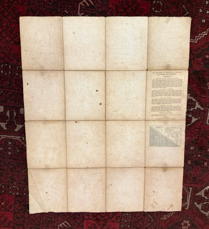 1812 Canvas-backed Folding Tour Map : Pennant, Garnett, Lettice & Campbell