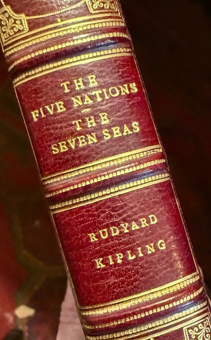 Fore-Edge Painting, Miss C B Currie / Rudyard Kipling : Riviere Fine Binding