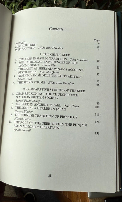 The Seer in Celtic and Other Traditions : Hilda Ellis Davidson 1989