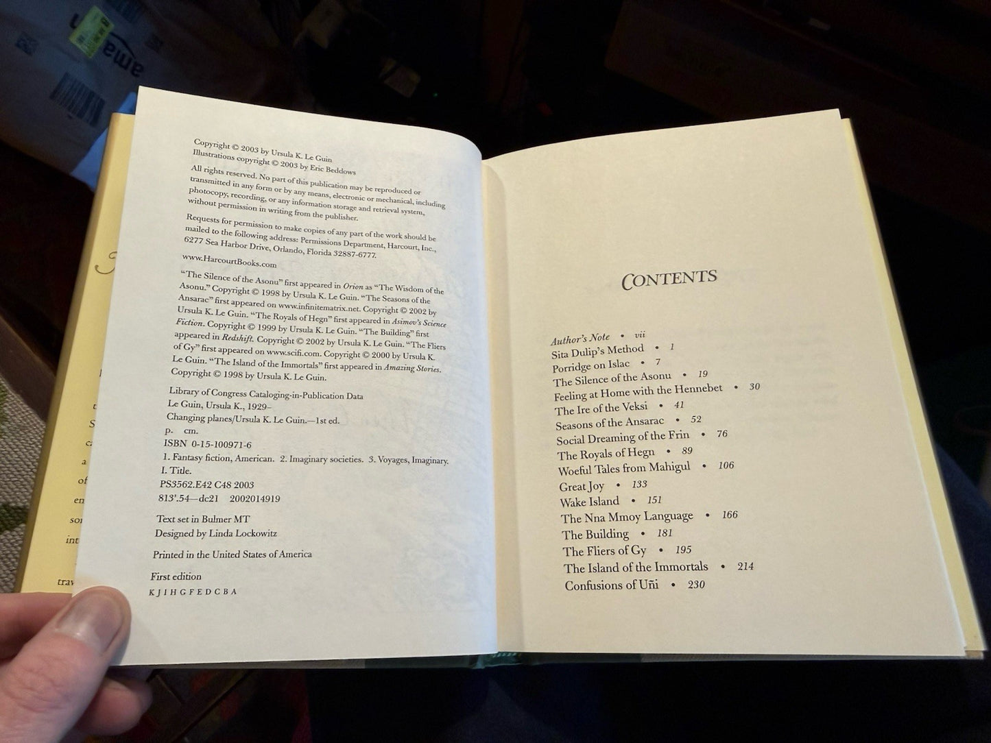Ursula Le Guin (SIGNED) Changing Planes : First US Edition 2003 : Hardback