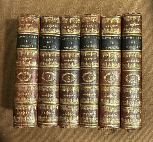 1810 Chefs d'Oeuvre de Molière (6 Volumes) : French Bindings
