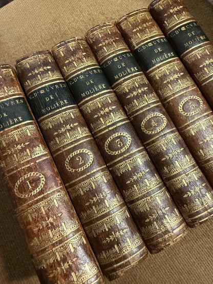 1810 Chefs d'Oeuvre de Molière (6 Volumes) : French Bindings