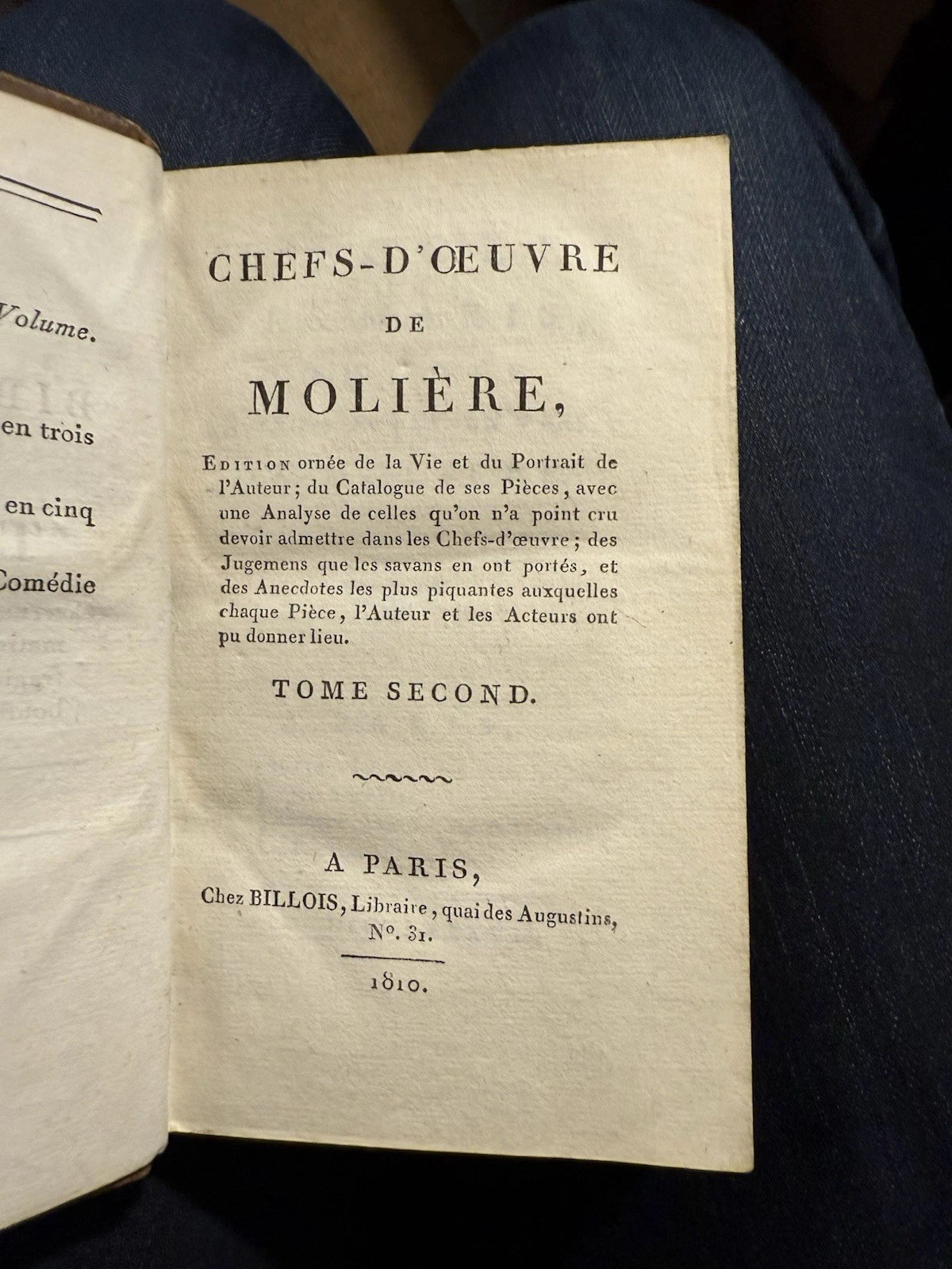 1810 Chefs d'Oeuvre de Molière (6 Volumes) : French Bindings