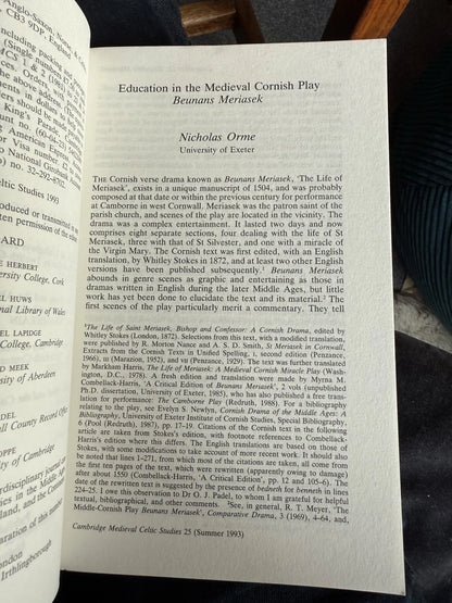 Cambridge Medieval Celtic Studies : Cornish Medieval Play : Church of Trefeglwys