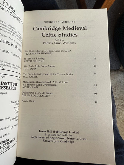 Cambridge Medieval Celtic Studies : Celtic Church : Cornish Tristan Stories
