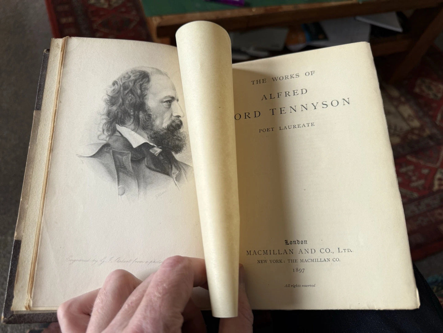 1897 The Complete Works of Alfred Lord Tennyson : Arts & Crafts Bookbinding