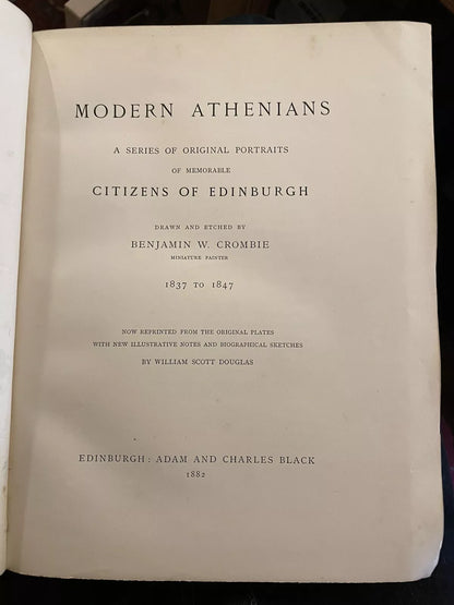 Crombie's Modern Athenians (48 Hand-Coloured Plates) Edinburgh Citizens