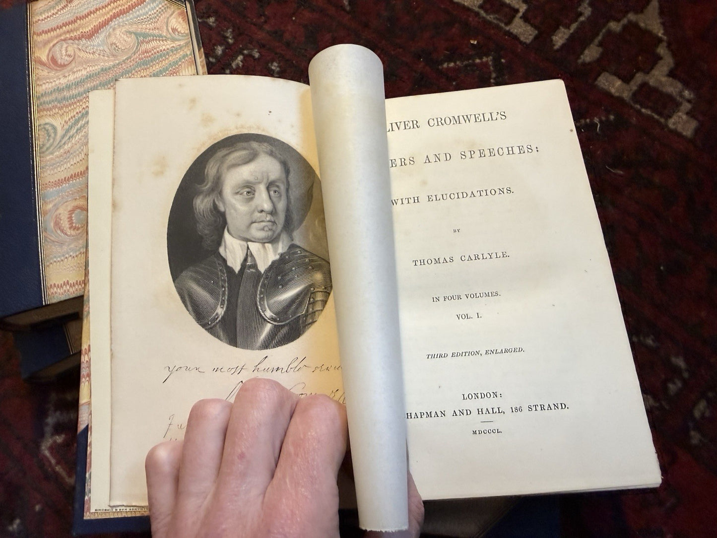 1850 Thomas Carlyle : Oliver Cromwell's Letters and Speeches (4 Vols)