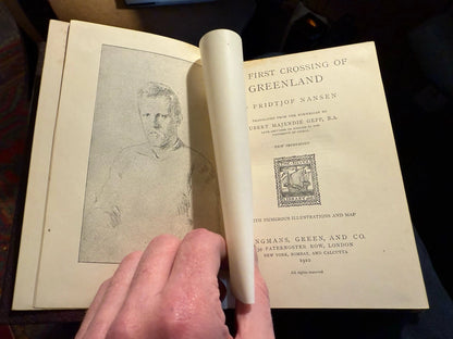 Fridtjof Nansen : The First Crossing of Greenland : Fine Binding : 1910