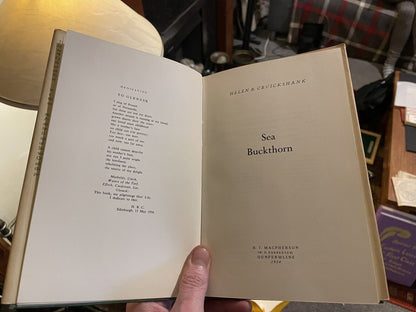 Sea Buckthorn; Poems by Helen B. Cruickshank SIGNED COPY Scottish Poetry 1954