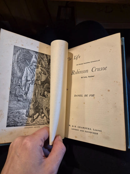 c1906 Adventures of Robinson Crusoe : Daniel De Foe : Illustrated