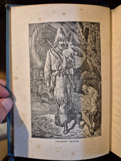 c1906 Adventures of Robinson Crusoe : Daniel De Foe : Illustrated