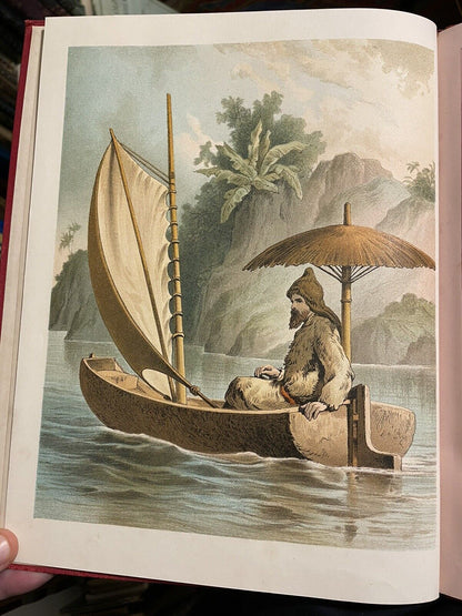 c1880 Robinson Crusoe, The Clever Cats etc Nursery Picture Book : 16 Col Plates