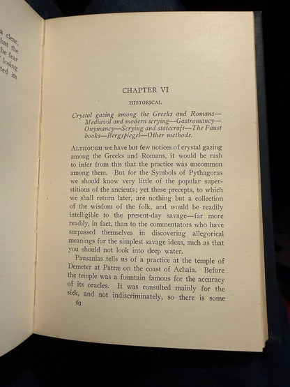 1905 Crystal Gazing : Telepathic Scrying : N W Thomas & Andrew Lang VGC