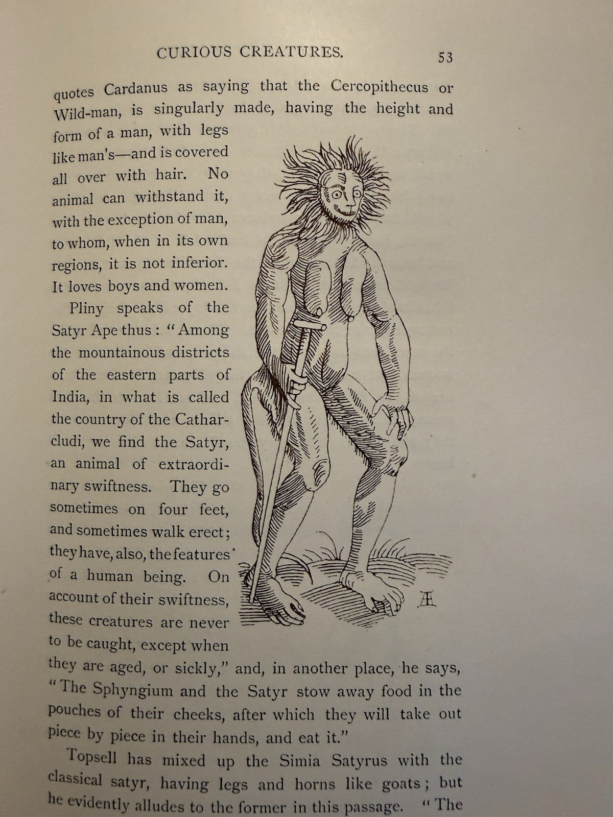 1890 Ashton's Curious Creatures in Zoology (Edwin Morgan / Claud Lambton) Myths