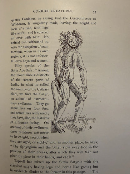 1890 Ashton's Curious Creatures in Zoology (Edwin Morgan / Claud Lambton) Myths