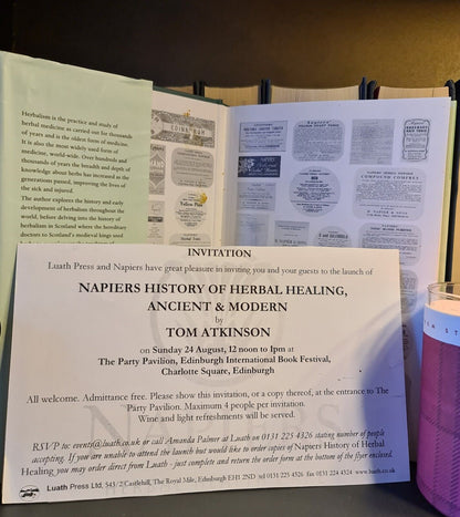 Napiers History of Herbal Healing, T. Atkinson: Hardback: Signed 1st Edition