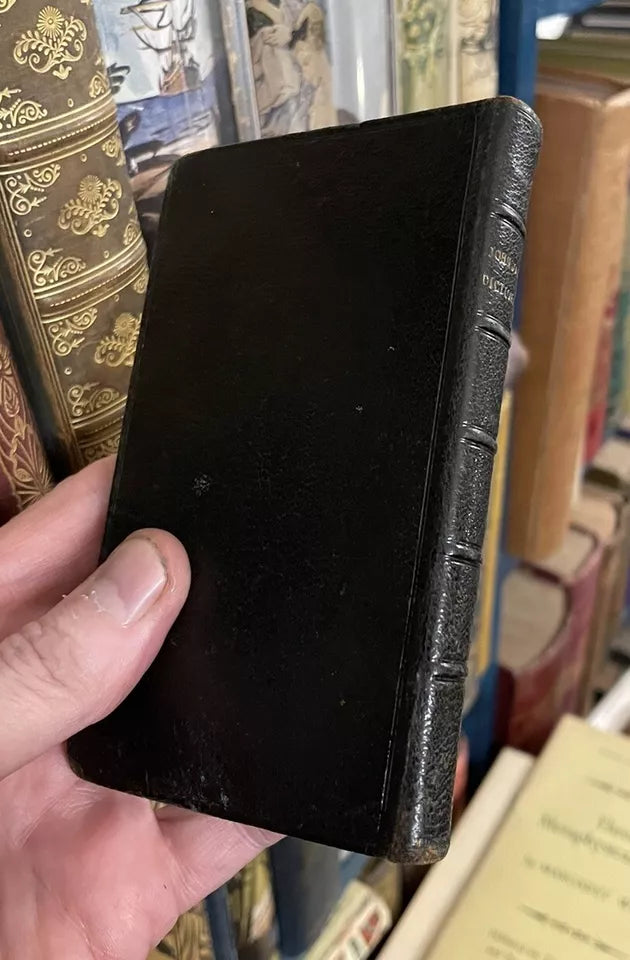 1826 Samuel Johnson's Pocket Dictionary : Small Slim Leather Binding