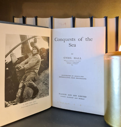 Conquests of the Sea, Cyril Hall: Hardback: c1915: Diving