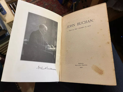 John Buchan 1847-1911 : SIGNED by Helen Buchan : Privately Printed 1912