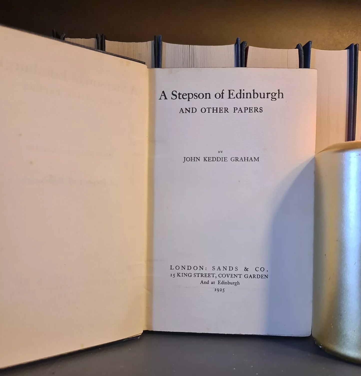 A Stepson of Edinburgh, J.K. Graham: Hardback: 1st Ed: William Falconer: 1925