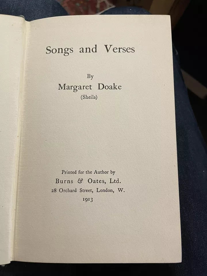 1913 Songs and Verses of Sheila by Margaret Doake (INSCRIBED COPY)