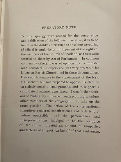 1898 The Election of a Minister at Liberton (Edinburgh) Tom Speedy