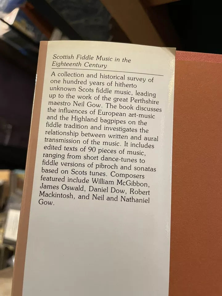 Scottish Fiddle Music in the 18th Century : David Johnson : Scotland Trad Music