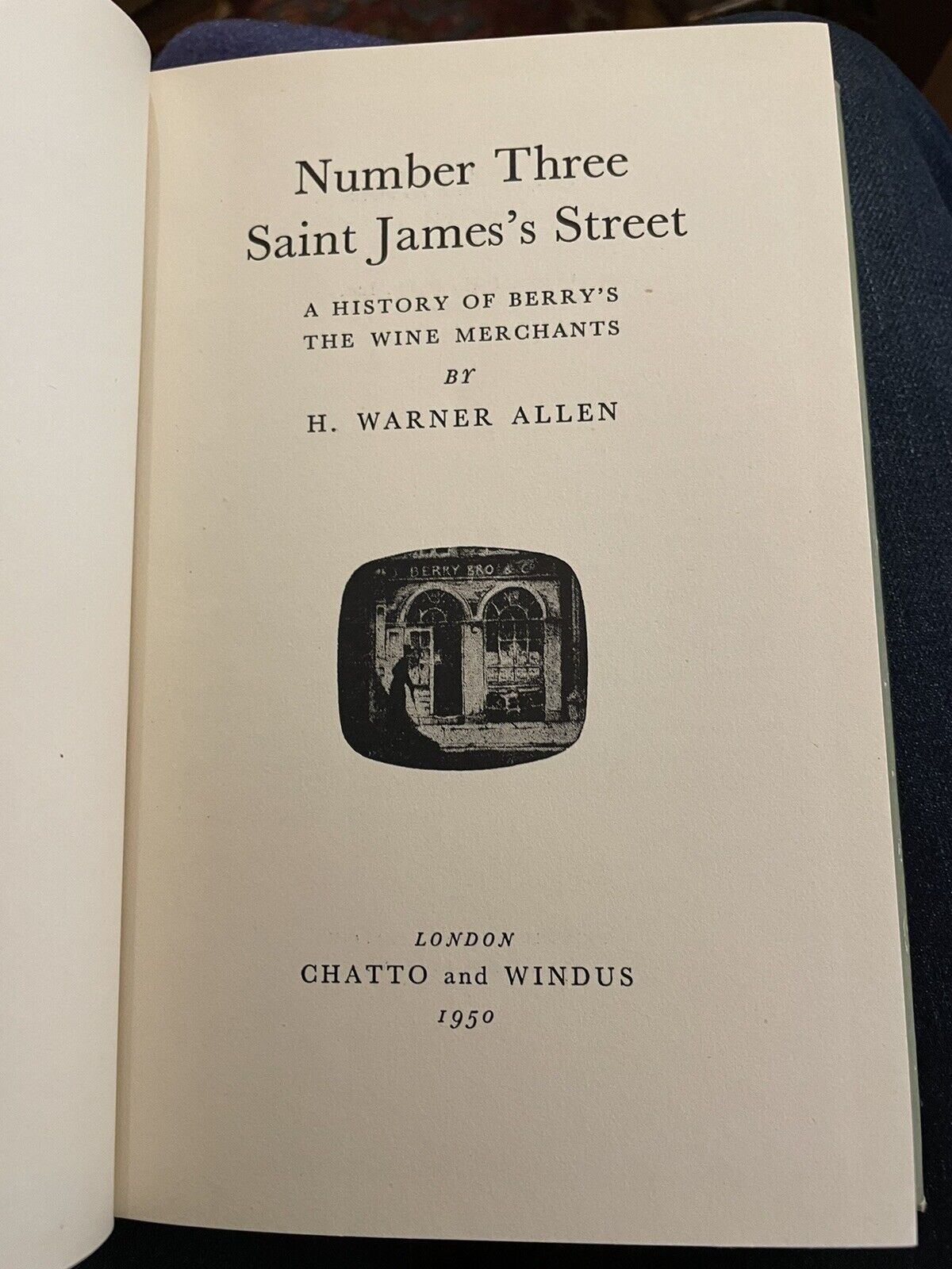 Number Three Saint James's Street : History of Berry's Wine Merchants : Allen