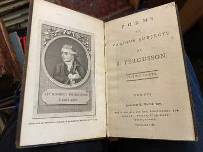 1788 Robert Fergusson : Poems on Various Subjects (Part I) Scottish Poetry