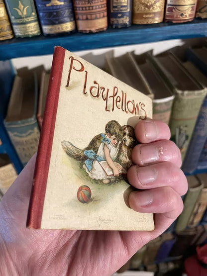 Playfellows : Chromolithographed Miniature Children's Book (1890s) Nister