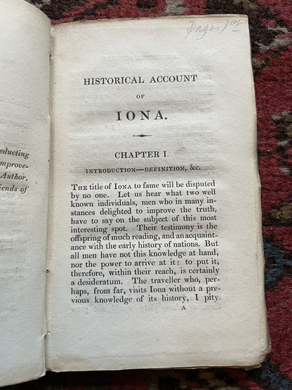 1833 Maclean's Historical Account of Iona : Druidical Era : St Columba Scotland