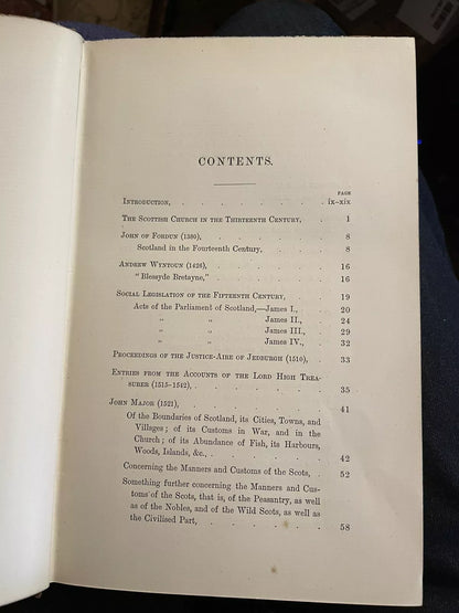 1893 Scotland before 1700 from Contemporary Documents : Scottish History