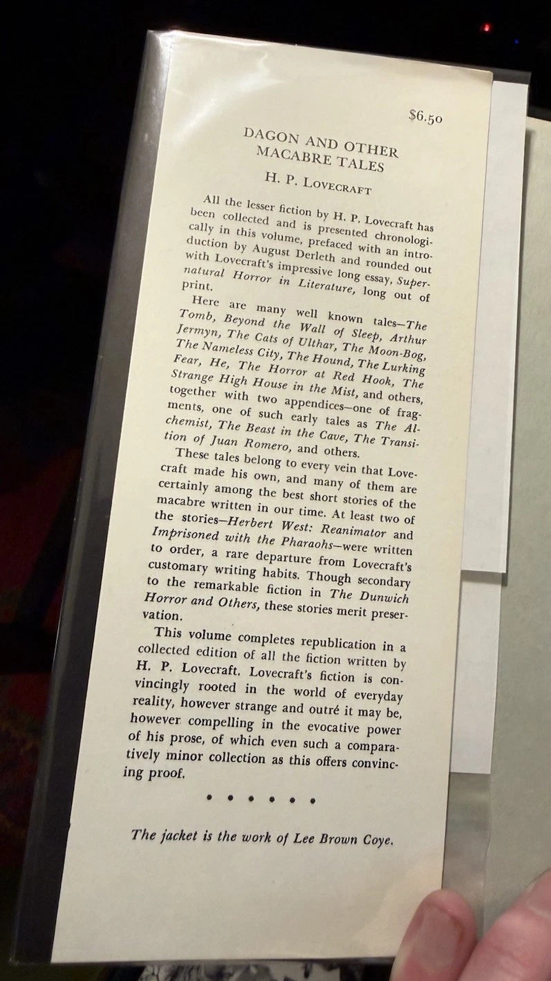 1965 Dagon & Other Macabre Tales : H. P. Lovecraft : 2nd Edition