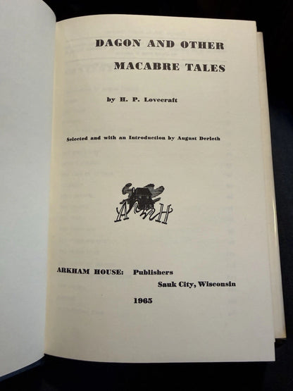 1965 Dagon & Other Macabre Tales : H. P. Lovecraft : 2nd Edition