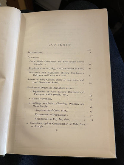 1898 Edinburgh Dairy Laws : Dairies & Milk Supply : Statutes & Regulations